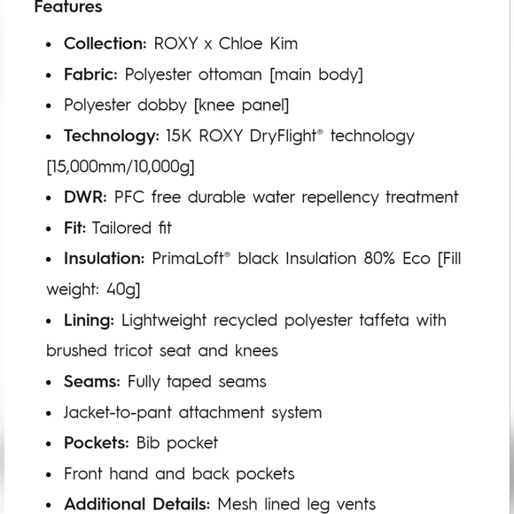 Roxy Snowpants Bib - Picture 14 of 16